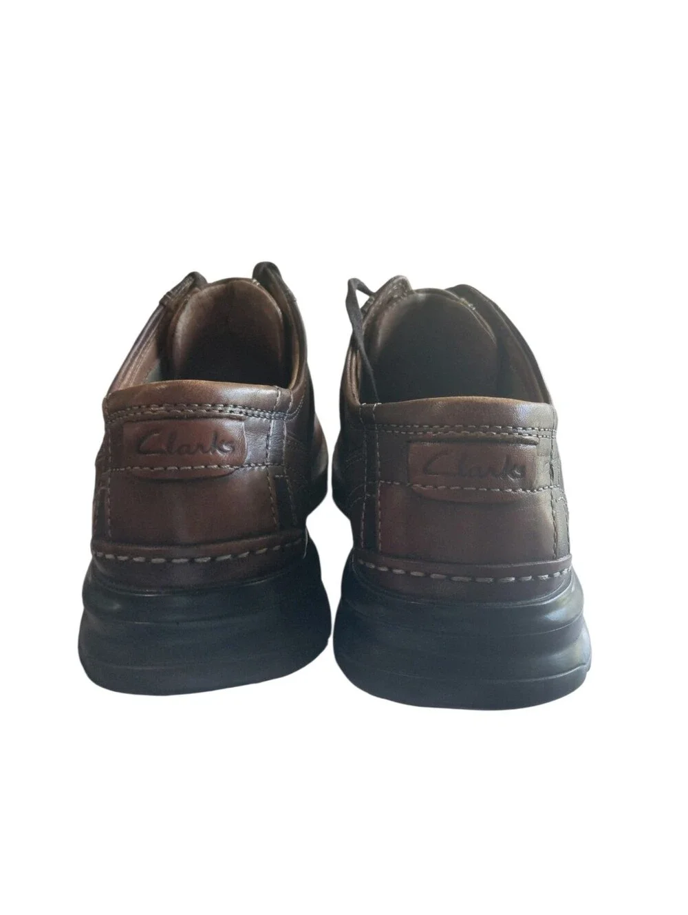 Clarks Touareg Vibe Brown Leather Lace-Up Oxfords Size 8 M